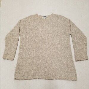 DKNY Jeans Pullover Wool Sweater Women's LARGE 90s VINTAGE Crewneck Long Sleeve
